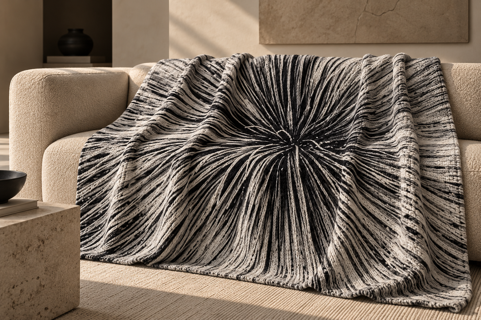 Radial Knit Throw on a Boucle Sofa.png