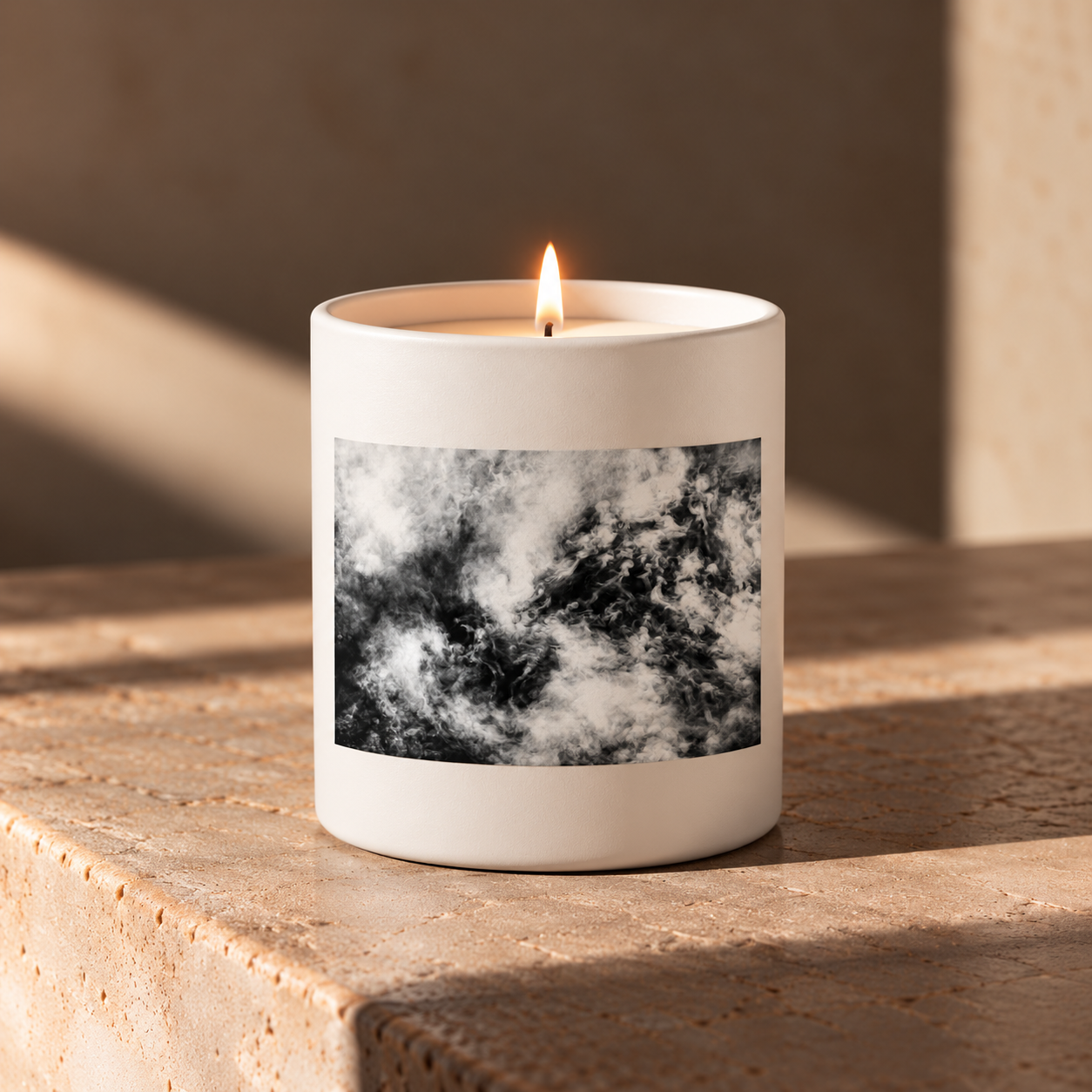 Smoky Label Candle on Stone Ledge.png