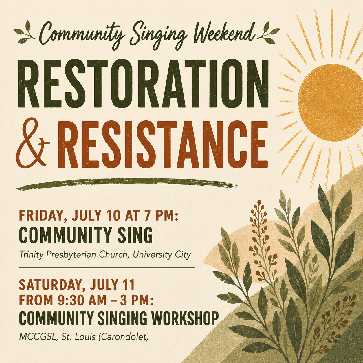 Community Singing Workshop