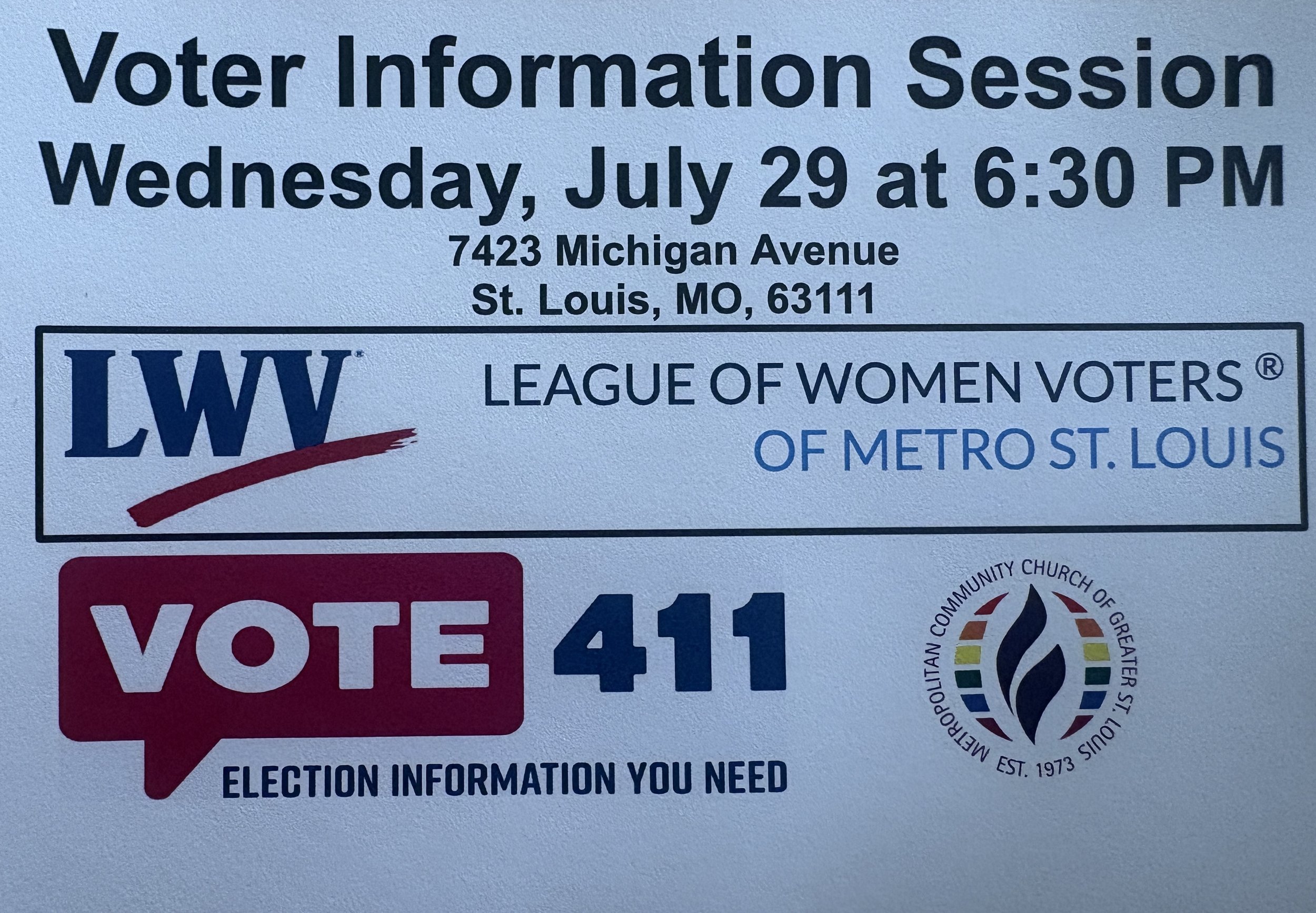 Voter Information Session