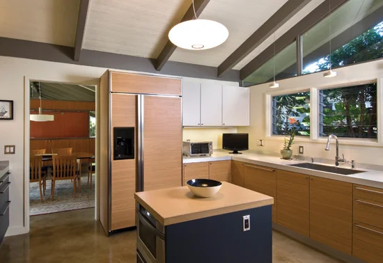 By expanding the kitchen wall by six feet, Goyke transformed the kitchen from a galley layout to an open, spacious one. PHOTO BY: HAL LUM