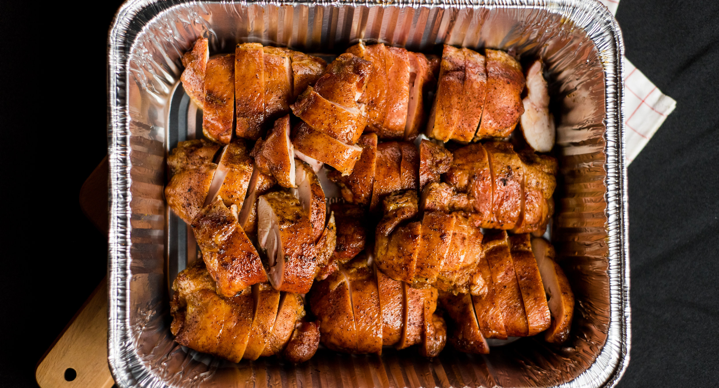 Smoked Chicken Thighs in Light Sauce - Moses Lake Wedding Caterer - Moses Lake BBQ Catering - Smulligan's BBQ Moses Lake, Washington