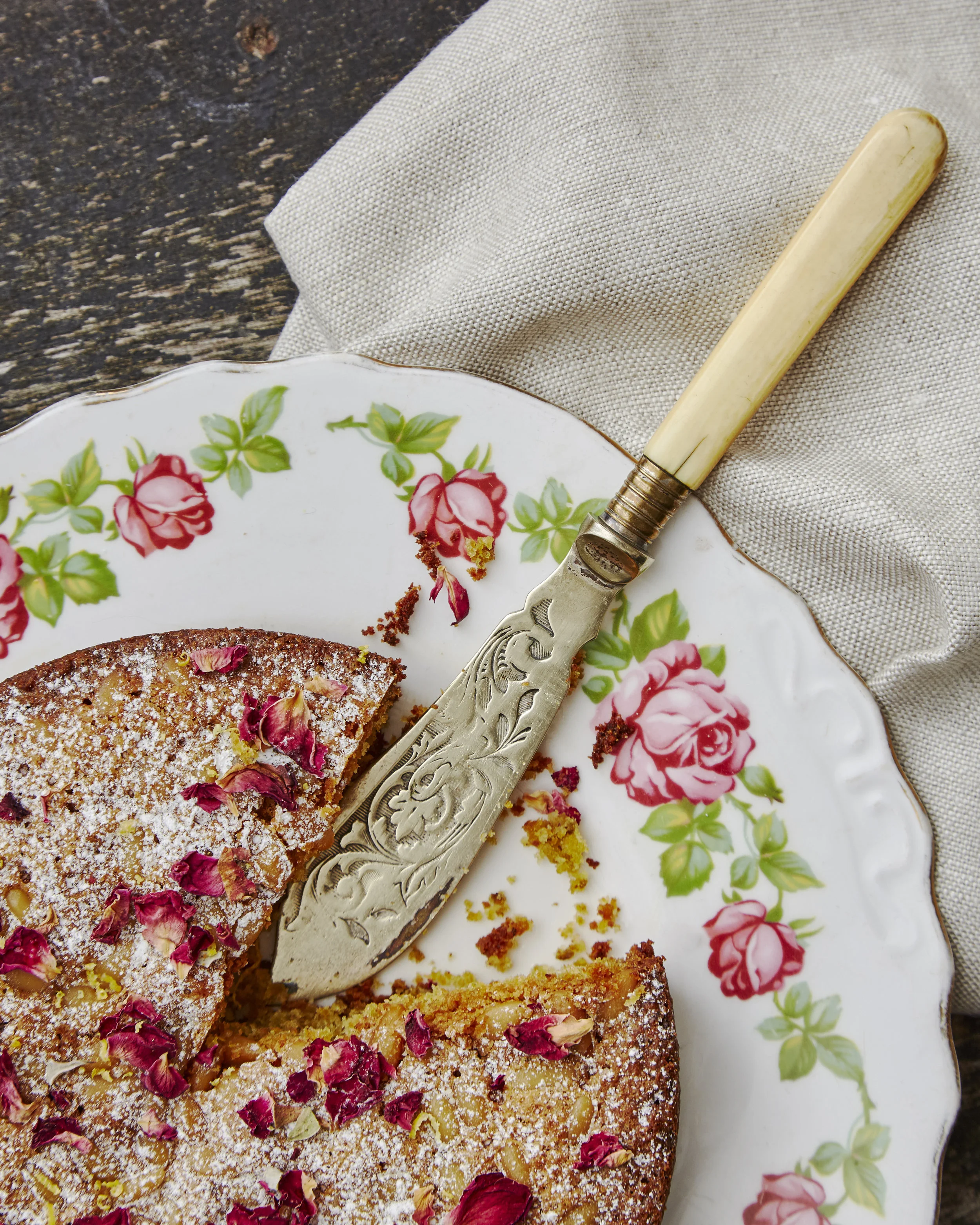 Pistachio and pine nut cake by Lorna for Enrich and Endure. Photo: TACA