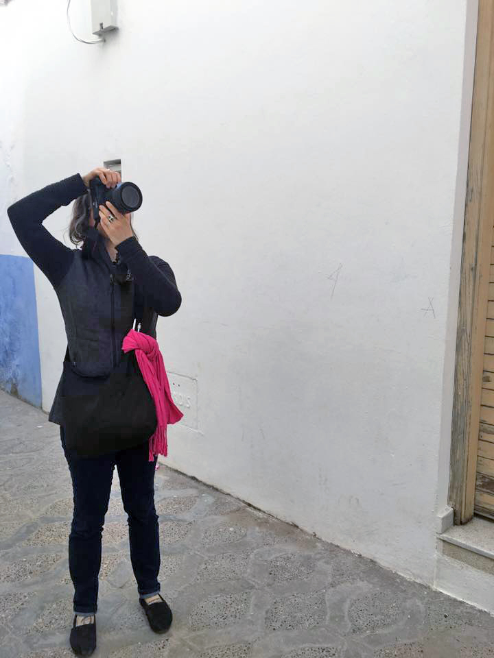 Photo taken by my friend Laurie. This was about 5 lbs heavier than at my smallest as an adult. I was so sick during this trip in Morocco too.
