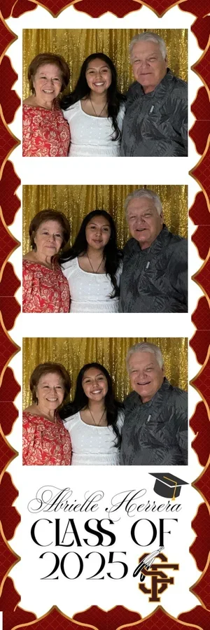 Graduation photo booth setup in Santa Fe
