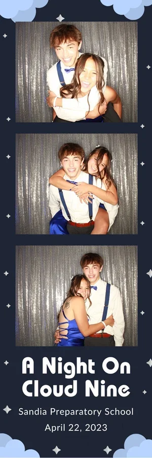 School formal photo booth strip for A Night on Cloud Nine