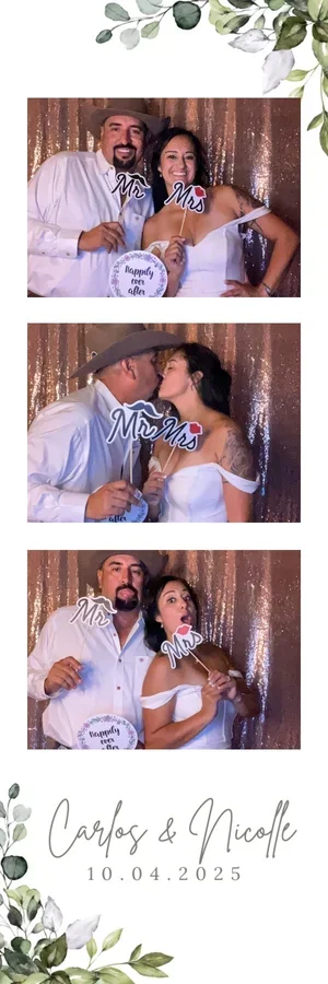 Wedding photo booth strip at an Albuquerque wedding