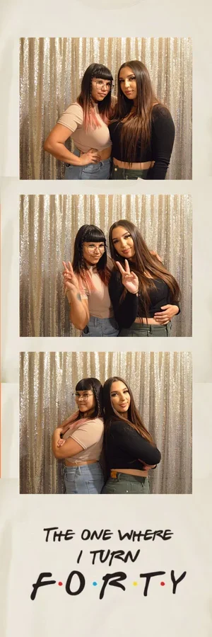 Party photo booth strip with modern neutral custom design