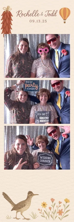 Wedding photo booth strip at an Albuquerque wedding