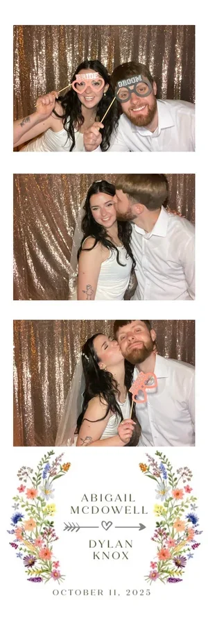 Wedding photo booth strip at an Albuquerque wedding