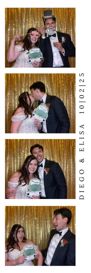 Wedding photo booth strip at an Albuquerque wedding