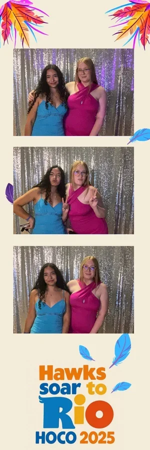 School prom photo booth with custom print design