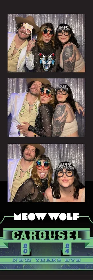 New Years eve photo booth in Mew Wolf Santa Fe