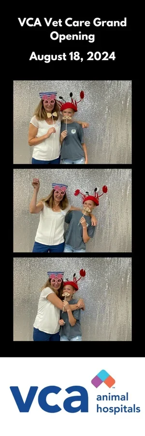Corporate celebration photo booth strip with custom branding