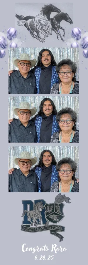 Graduation photo booth setup in Albuquerque
