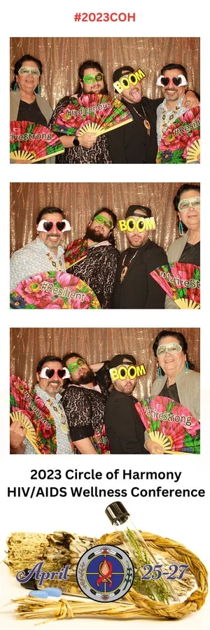 New Mexico community event photo booth strip with colorful custom design