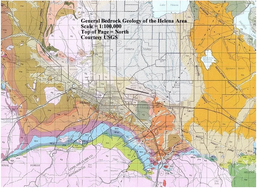 Geologic formations of the surrounding Helena area. 