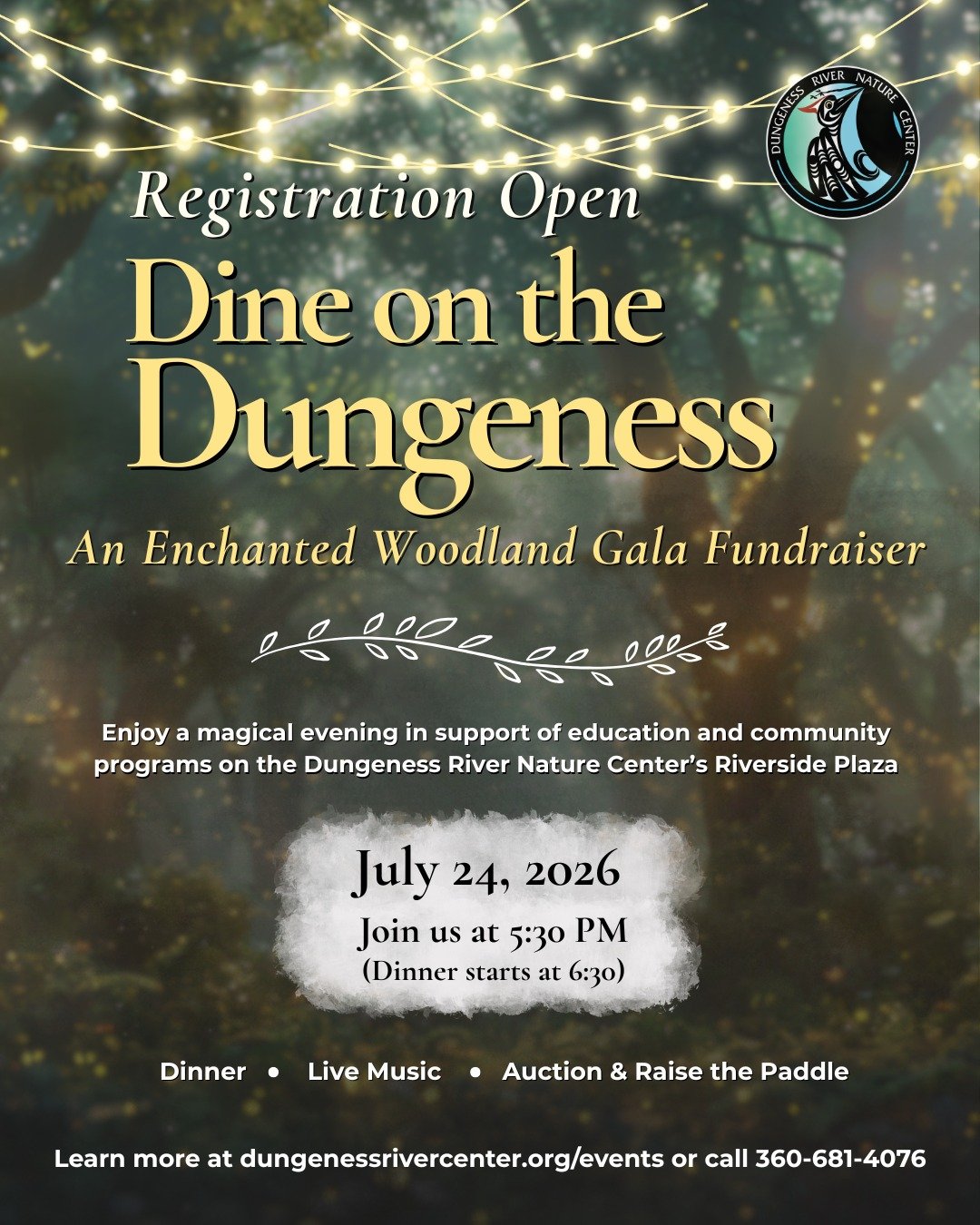 Dine on the Dungeness: An Enchanted Woodland Gala Fundraiser