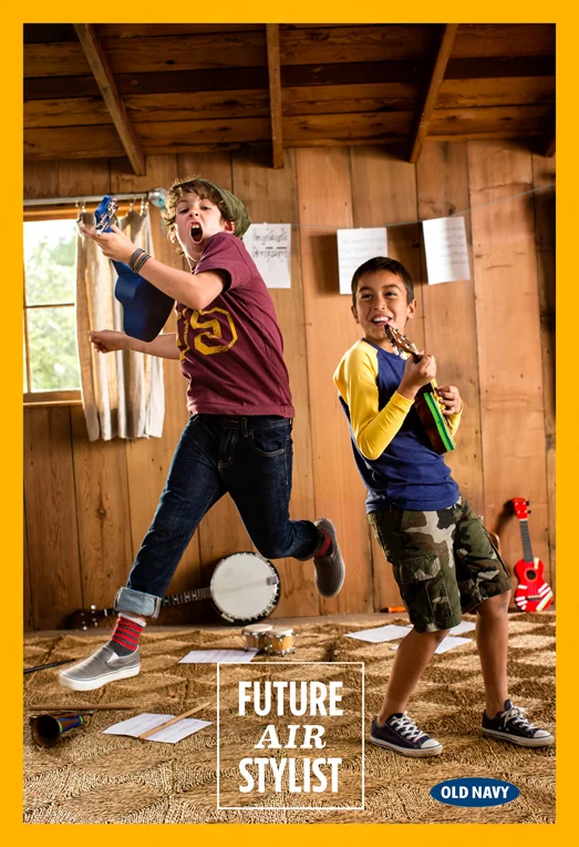 Advertising photoshoot for Old Navy