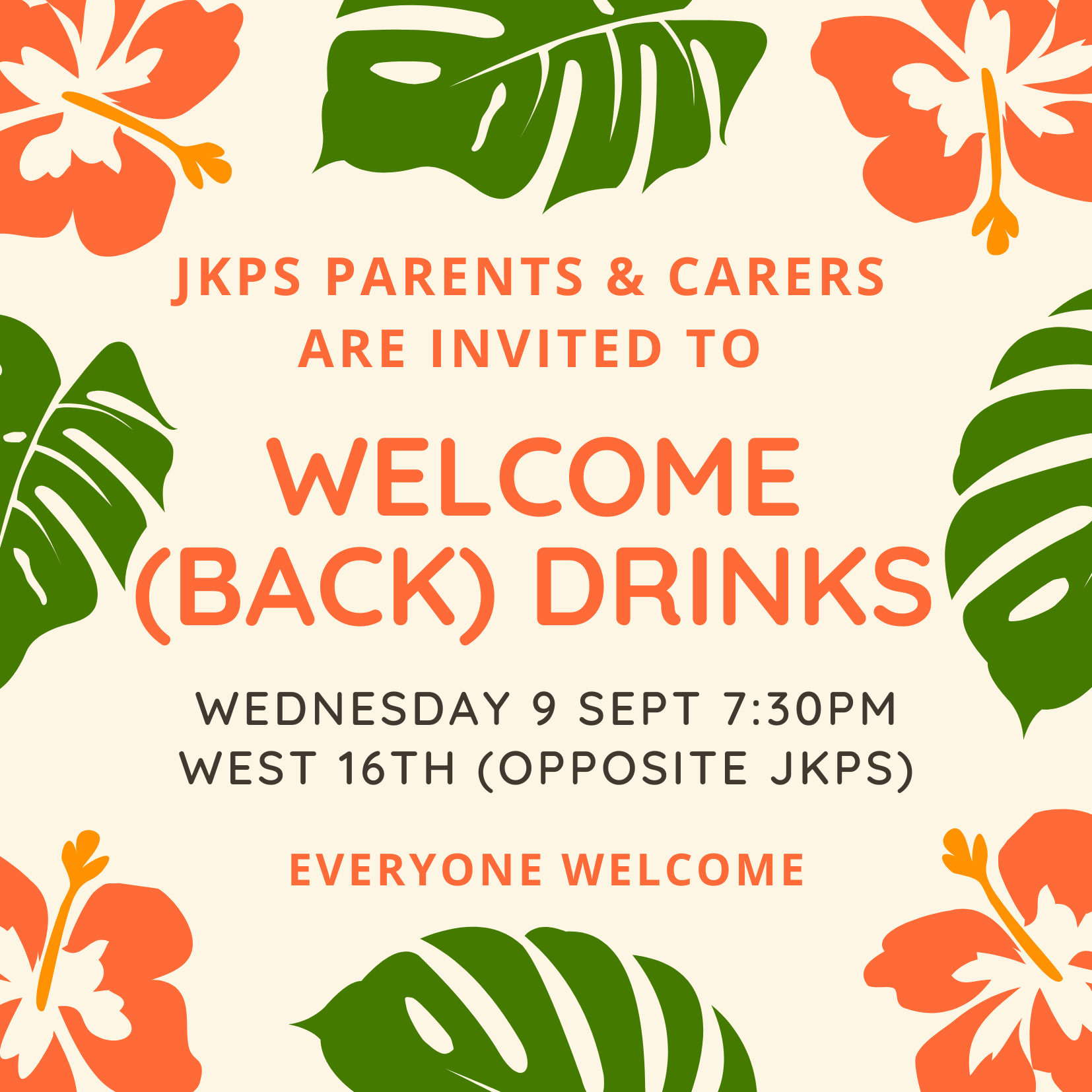 Welcome (Back) Drinks