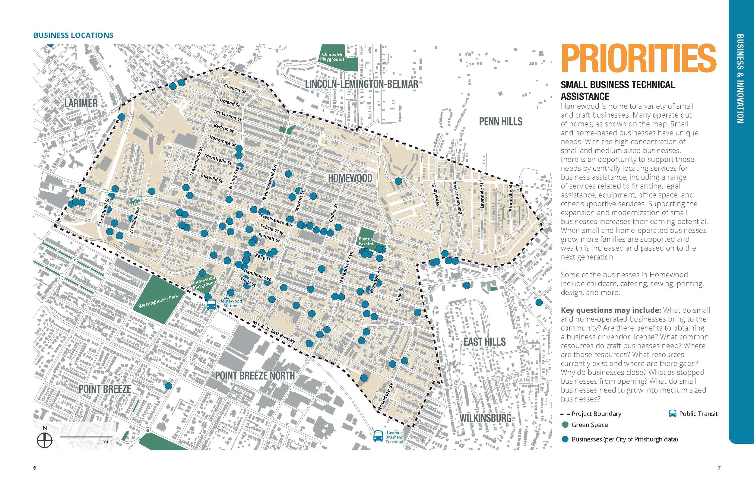 Excerpt from a report to guide stakeholder input for a comprehensive small area plan. 2017