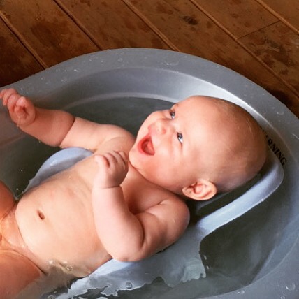 Giving your baby a cool bath before bedtime can help keep him cool for sleep in warm temperatures.