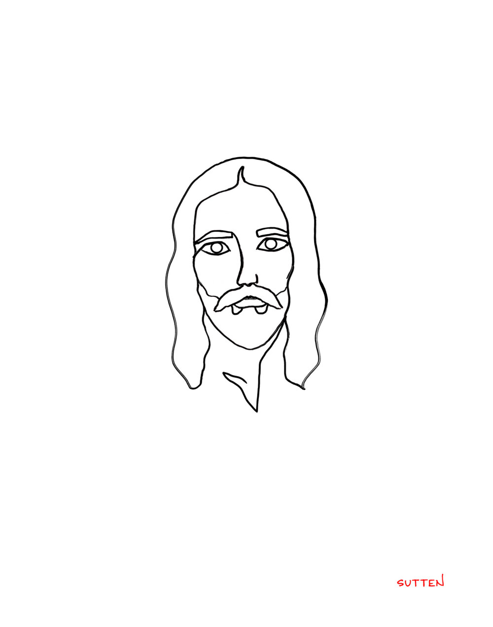 White Drawing of Christ — Hello Sutten