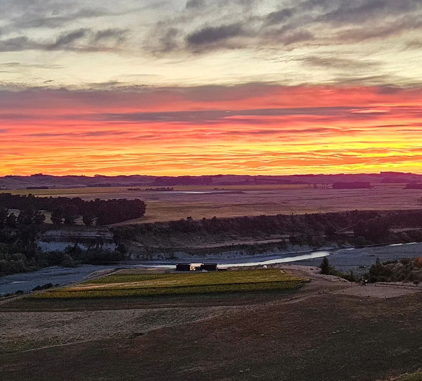 A beautiful sunrise to start the last day of harvest 2024 for Easthope Family Winegrowers.
'Home Block' Syrah is coming in today. 

#finewine #easthope #easthopefamilywinegrowers #lastday #hawkesbaywine #hbwine #sunrise #harvest #picking #home #baref