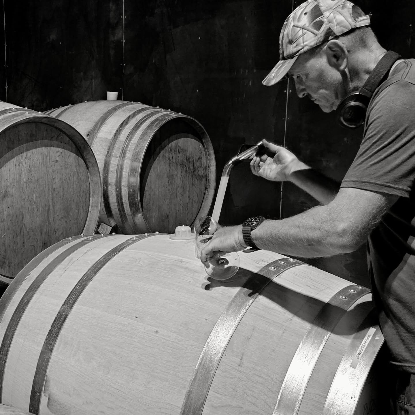 Checking the ferments.

#chardonnay #homeblock #easthopefamilywinegrowers #easthope #finewine #finewinenz #hawkesbaywine #chassin #barrels #wine #barreltasting #cellar #winemaking #rod