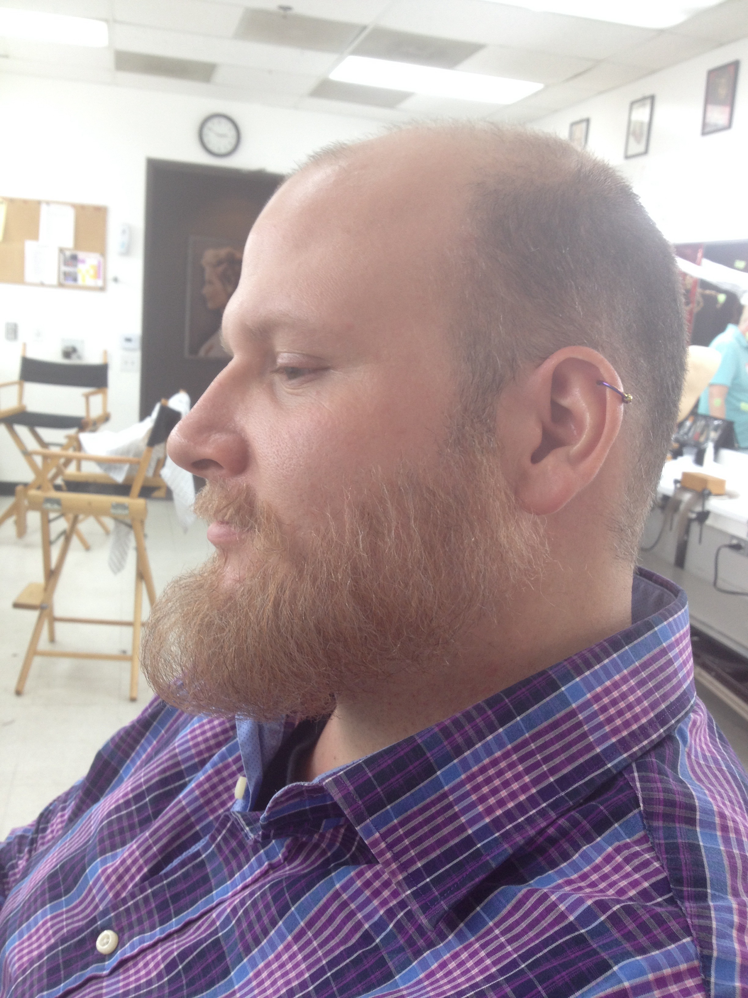 706 Hair application class instructed by Fred Blau - hand laid on a wig block then applied to Ricky's face-2.jpeg