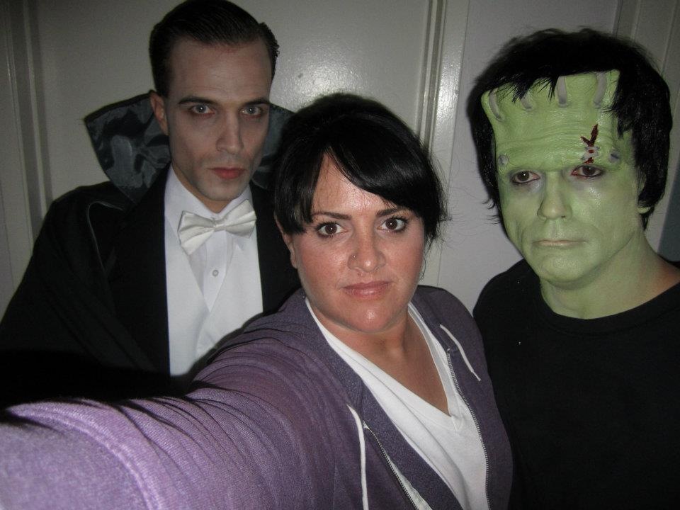 with Frank & Drac on their way to work a Halloween party.jpeg