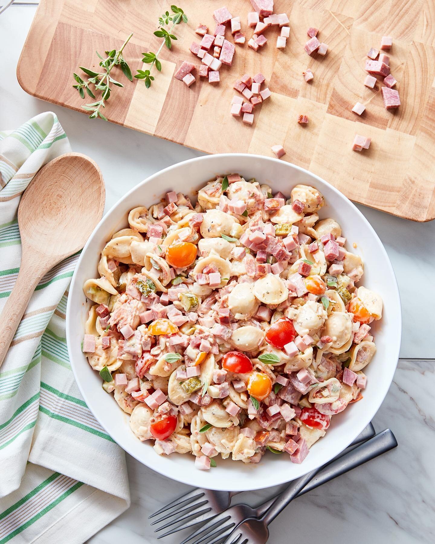 Italian Hoagie Pasta Salad

for @carandomeats&nbsp;
creative direction by @elevationadvertising
Recipe by @comfortjasonrva&nbsp;
styling by me 👋 
photography by @grahamcopeland from @_neonghost

Italian Hoagie Pasta Salad:

1 lb. Orecchiette pasta
1