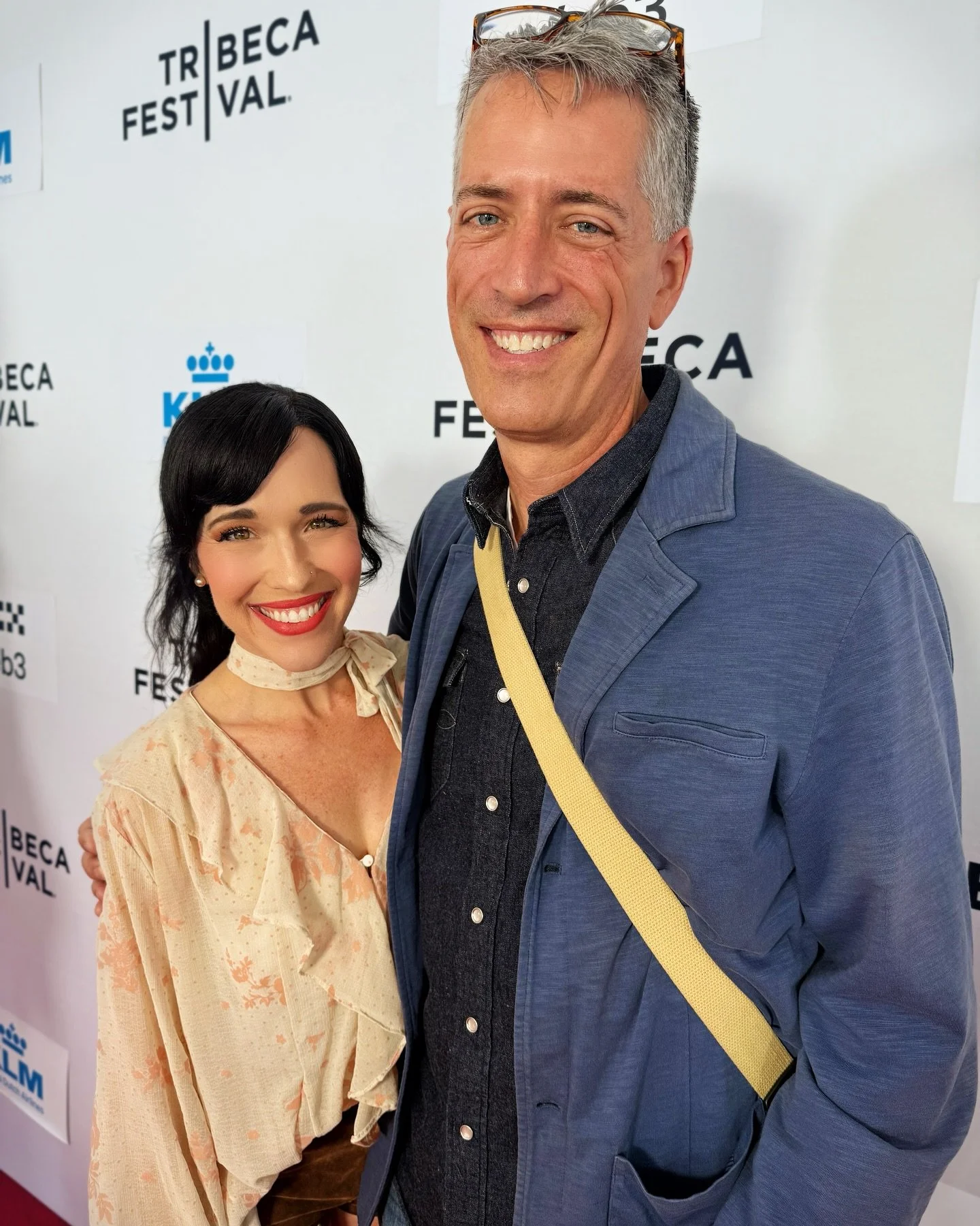 Life often finds me in these &lsquo;how did I get here?&rsquo; moments - standing on a red carpet in NYC with all the cameras and lights - ahhh! Grateful for an incredible time at the Tribeca Film Festival. My husband Ted had 3 films premiere at the 