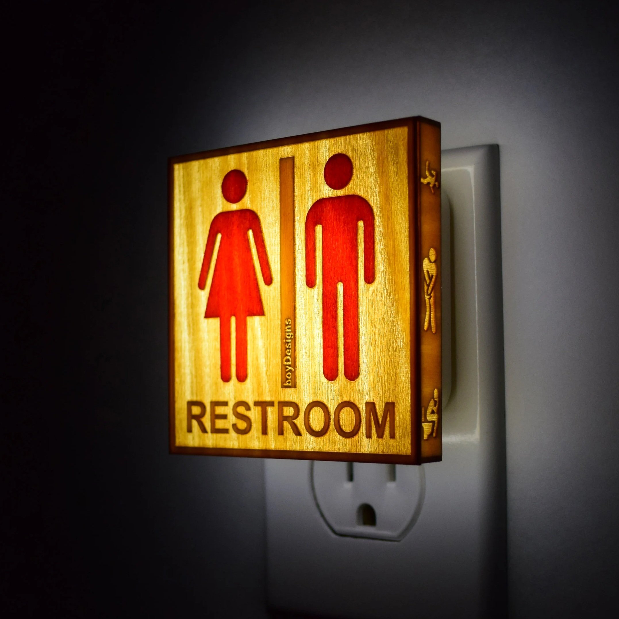 Unisex Restroom Sign Night-Light