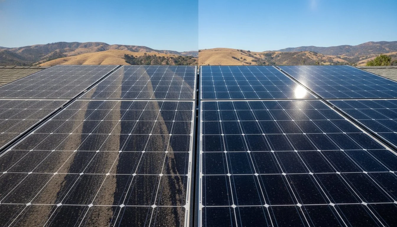 Solar Panel Efficiency and Cleaning: Busting the 'Rain-Cleaned' Myth for SoCal Homeowners