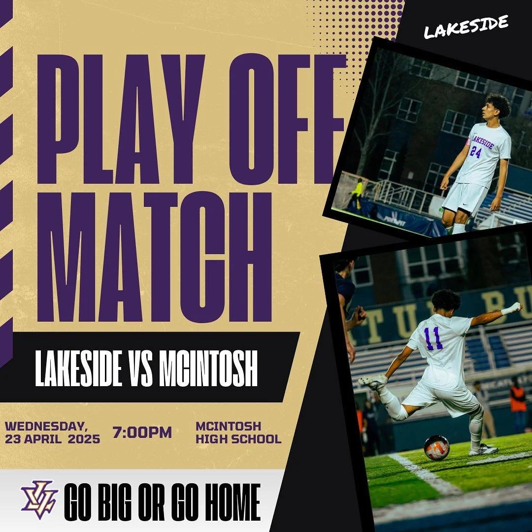 MATCH DAY! Come out and support your Lakeside Vikings as they play their first playoff match vs McIntosh High School. Tix in our bio.

Vamos Vikings!