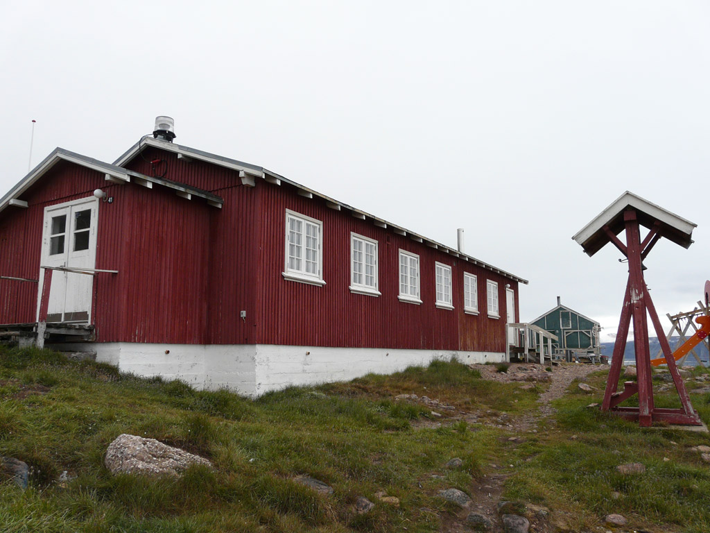 Siorapaluk church/school with the ubiquitous town bell