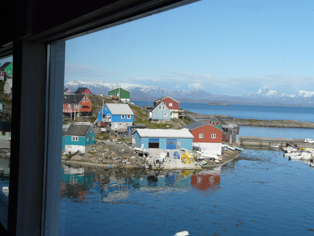 a view out the church windows