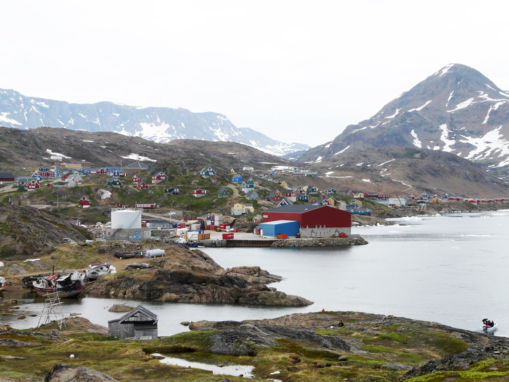 Tasiilaq harbor.  Plenty of snow and ice even in late June