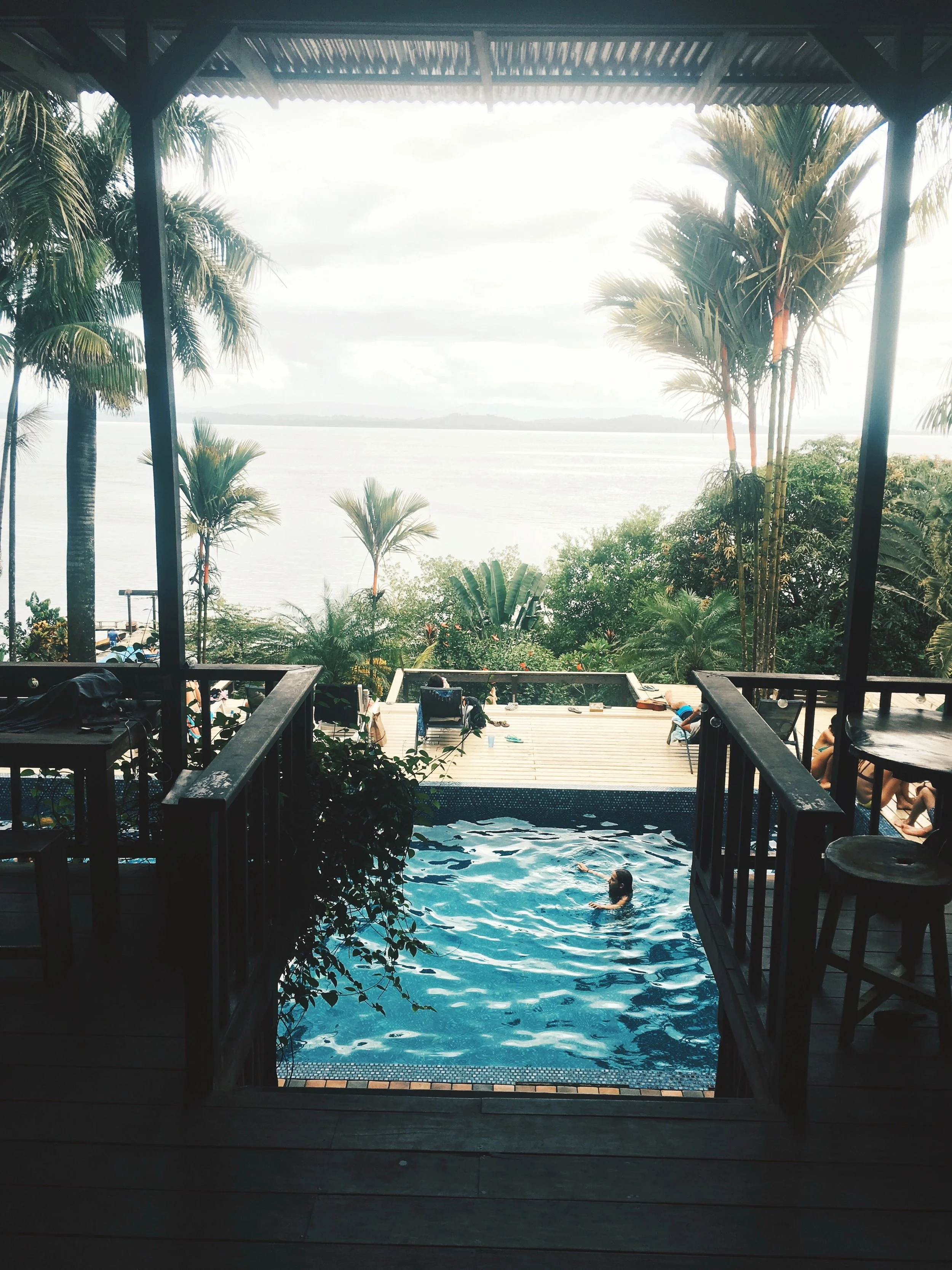 Bambuda Lodge has a pool overlooking the ocean. Yes, it is heaven on Earth.