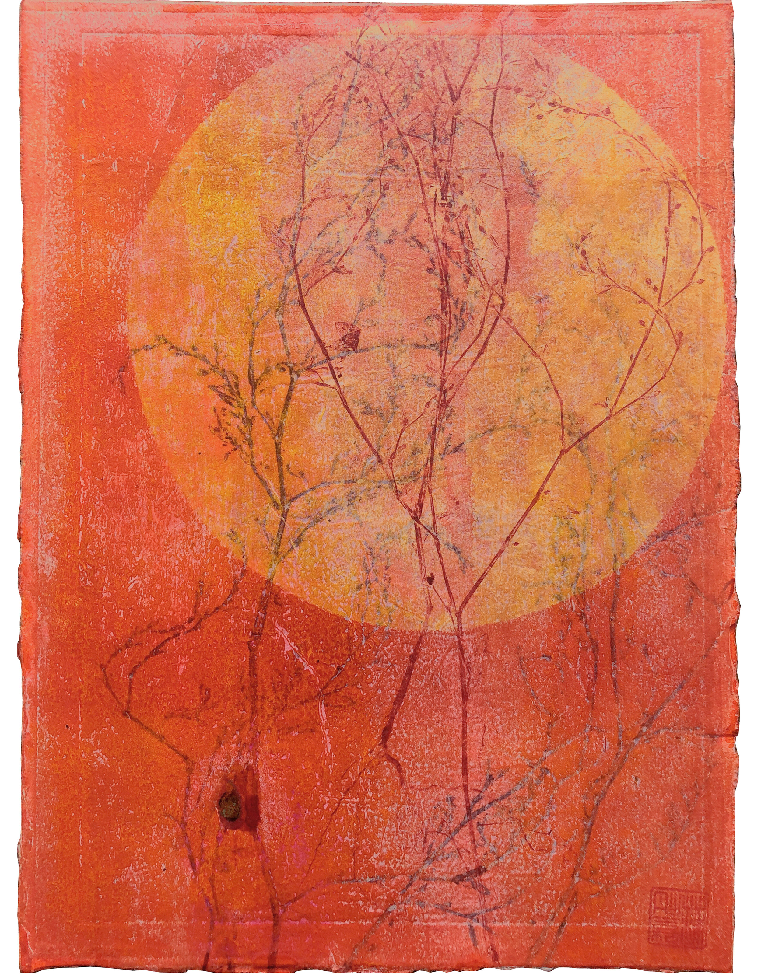 Monotype and mixed media #3 - 2020