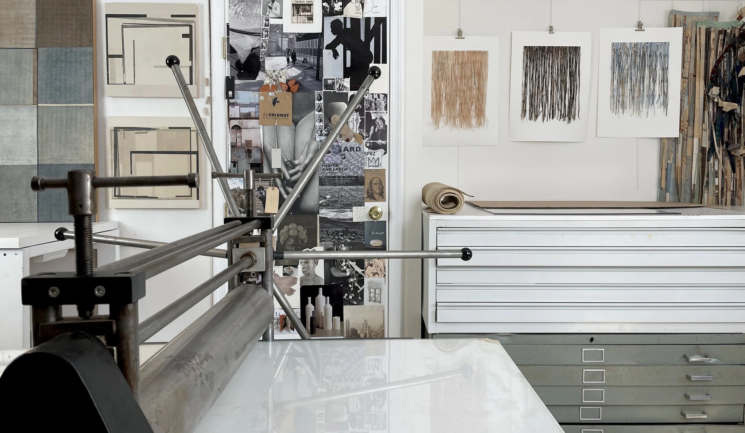 Studio view and etching press