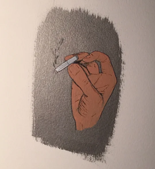   Acrylic, 9" x 12", on cold press paper  