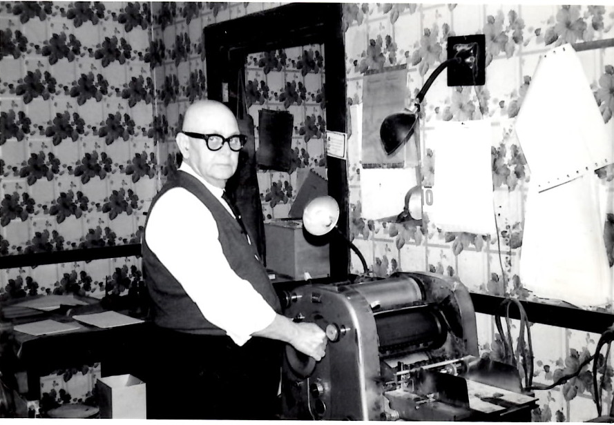William Ausban in Ausban Letter Shop (downtown Jackson, Tennessee)