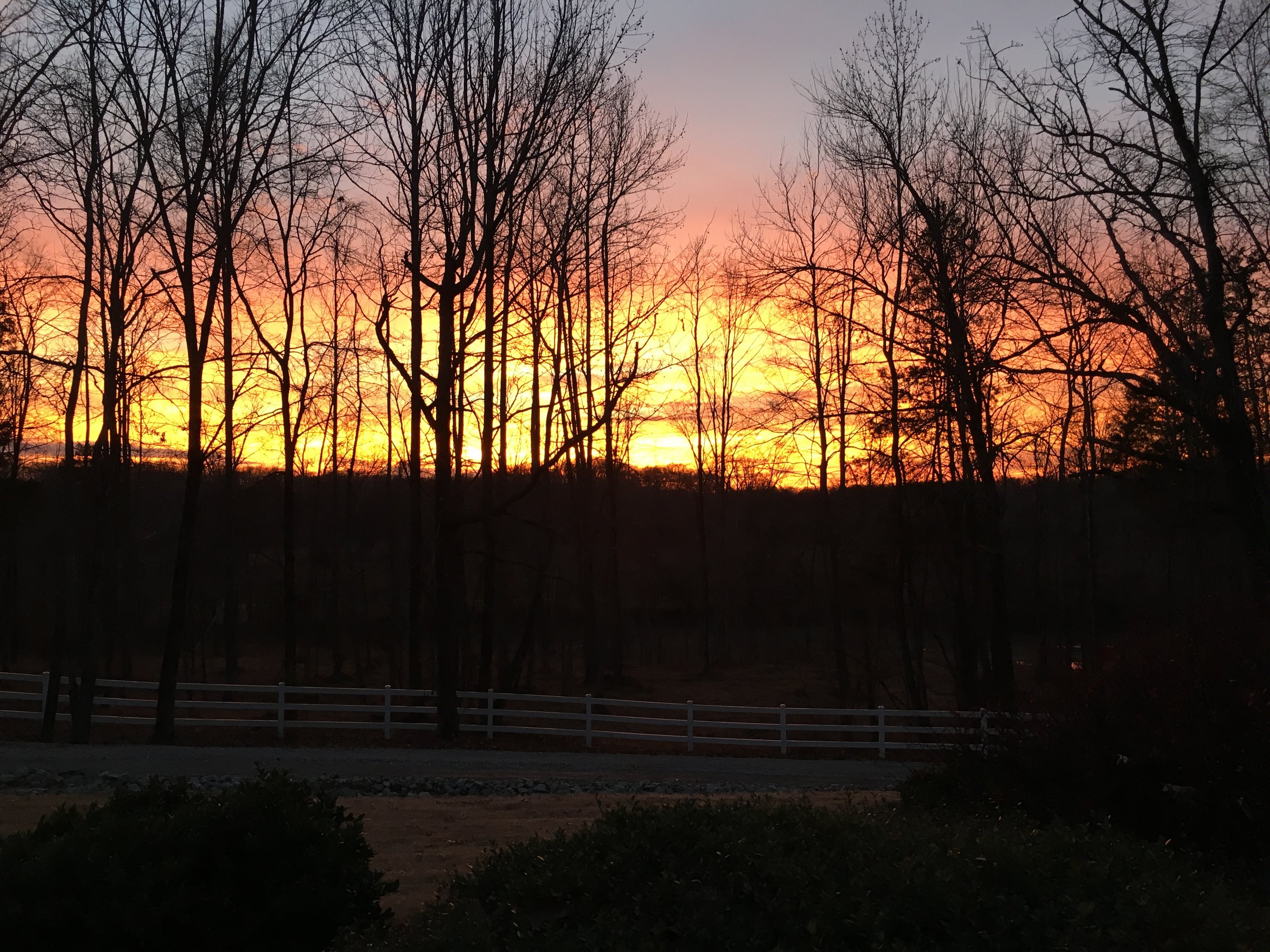 Sunset on our farm