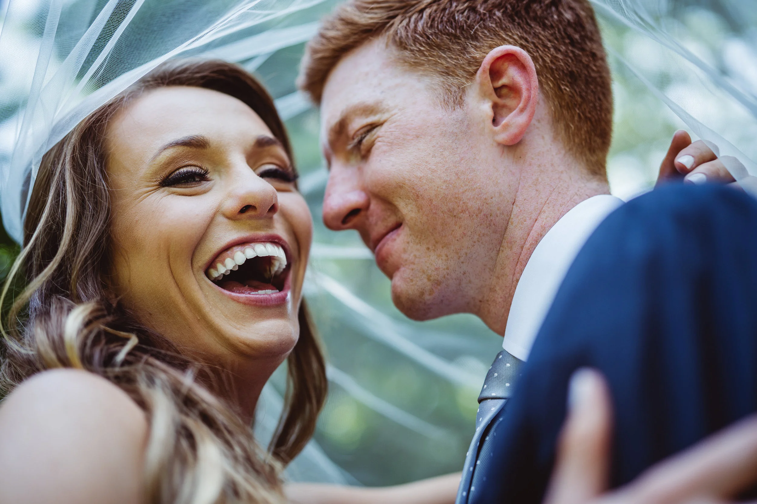 Anna & Bailey: Blue Heather, Blush, Fun Summer Wedding