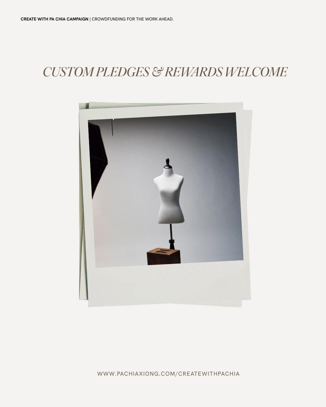 A quick note.

While I shared 8 core pledges, I&rsquo;ve also had people reach out for custom options for themselves or their businesses.

If you have something specific in mind and want to create together, I&rsquo;m open to ideas.

Create with Pa Ch