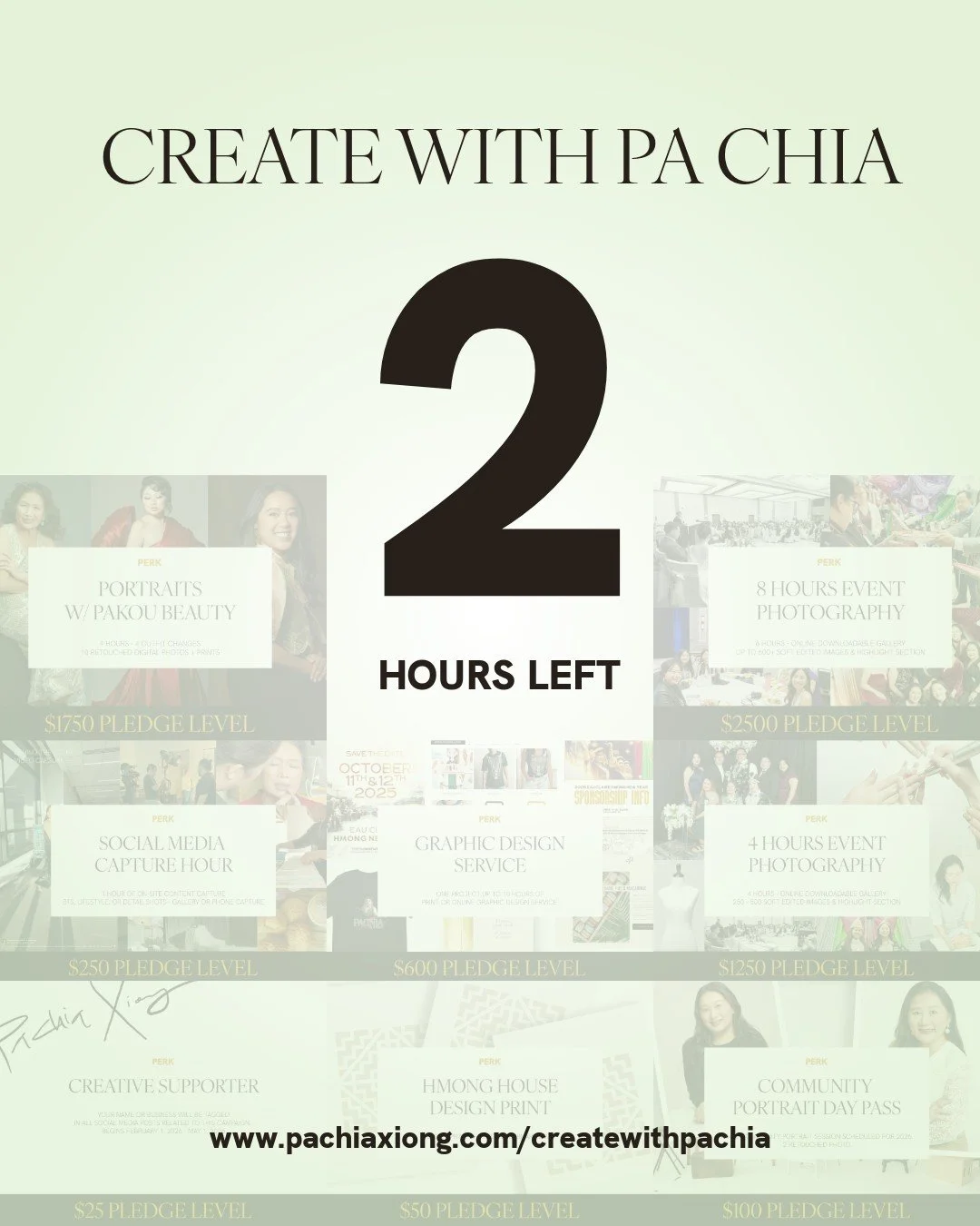 2 hours left.

As the night winds down, I just want to say thank you again.
Your messages, shares, and support have meant more than you know.
The crowdfund is currently a little over 50% and it's all from you guys. 

I am so grateful. This next journ