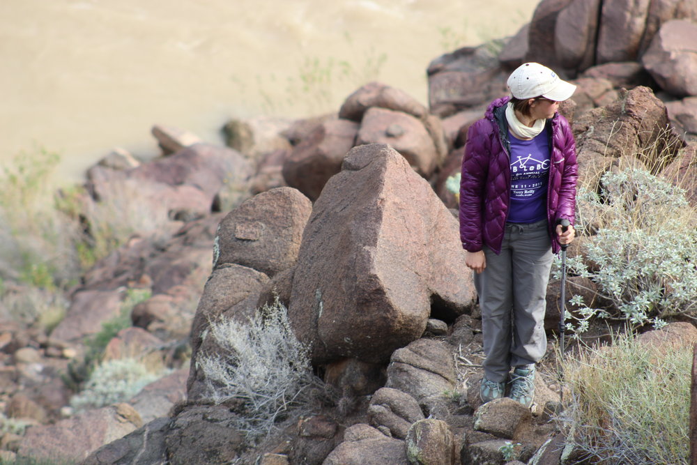 Exploring our campsite.