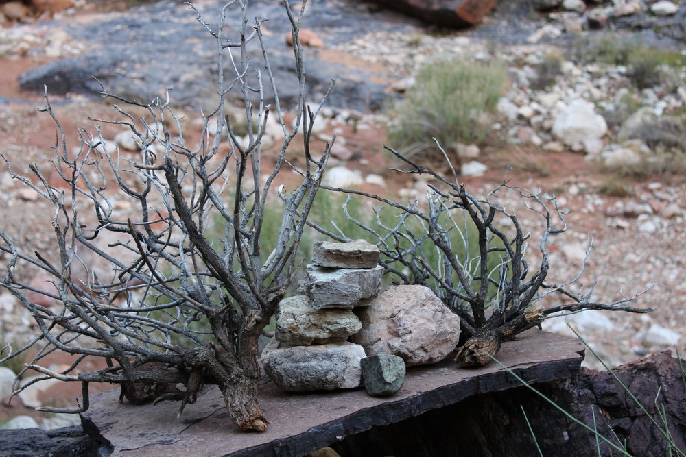 An impressive cairn.